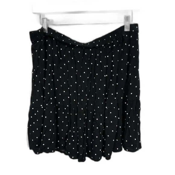 Old Navy Black Polka Dot Mini Skirt Large - Picture 1 of 3